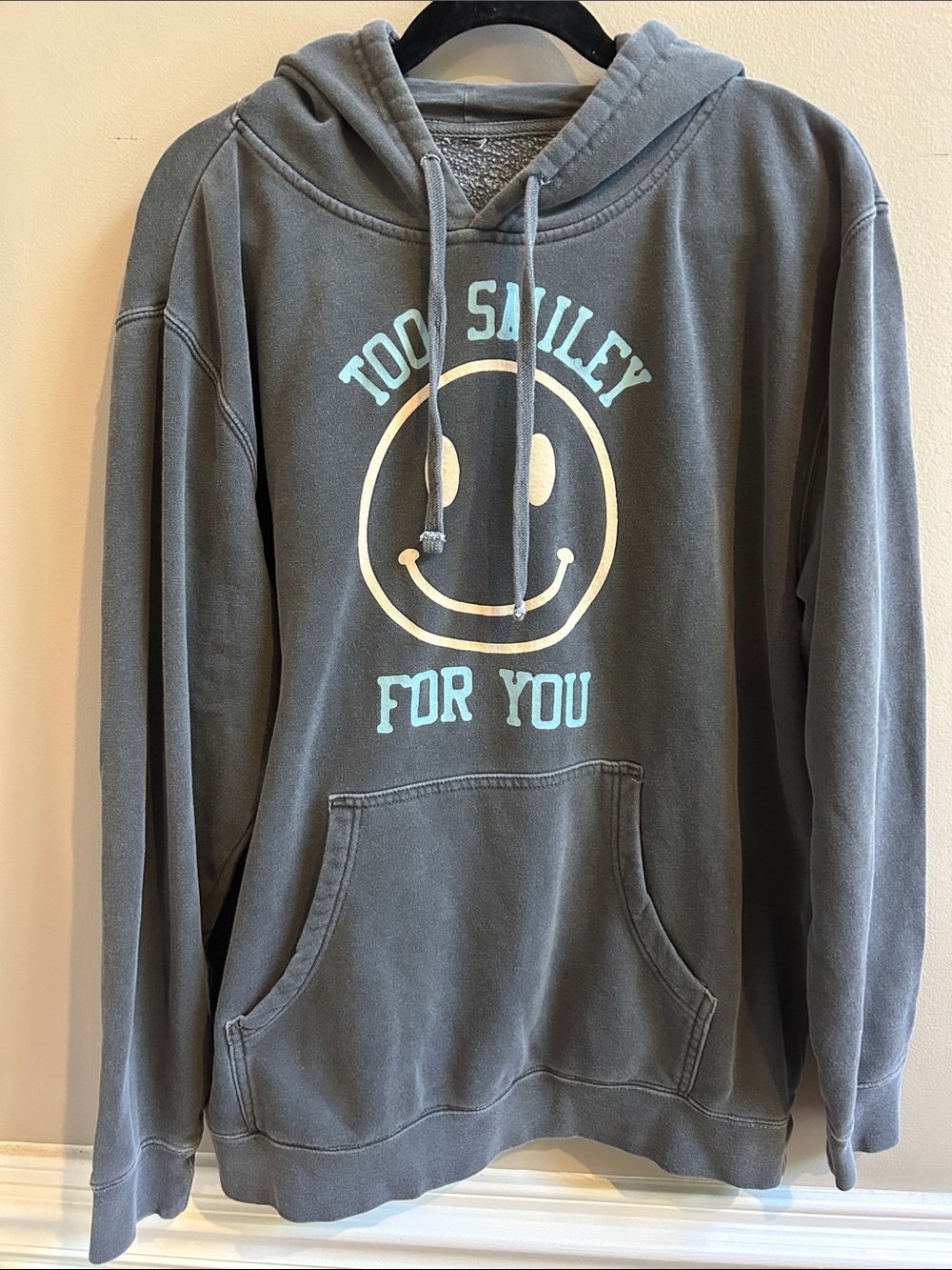 Addison Rae Too Smiley For You Gray Graphic Hoodie
